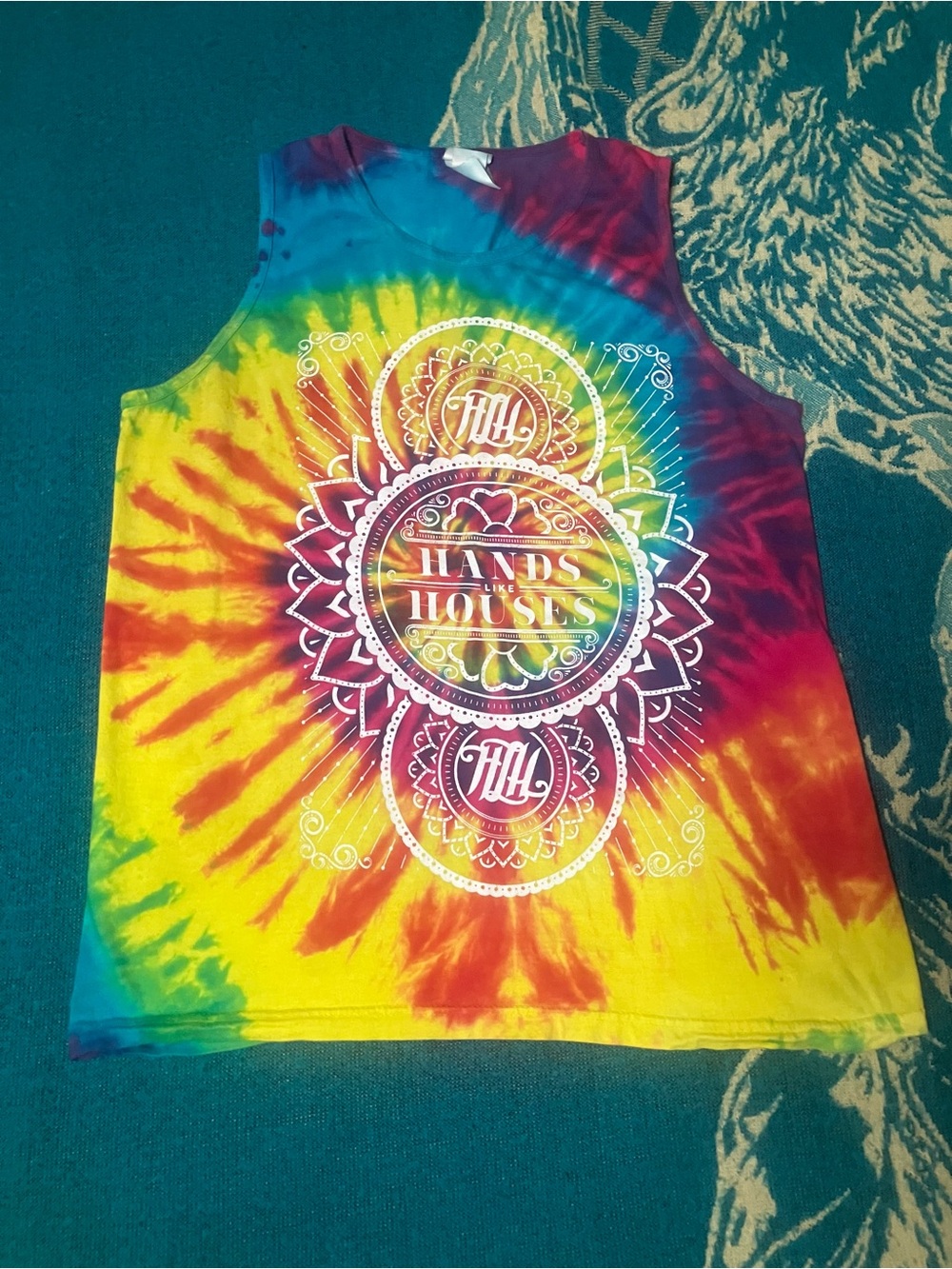 Hands Like Houses Tie-Dye Band Tank Top Medium